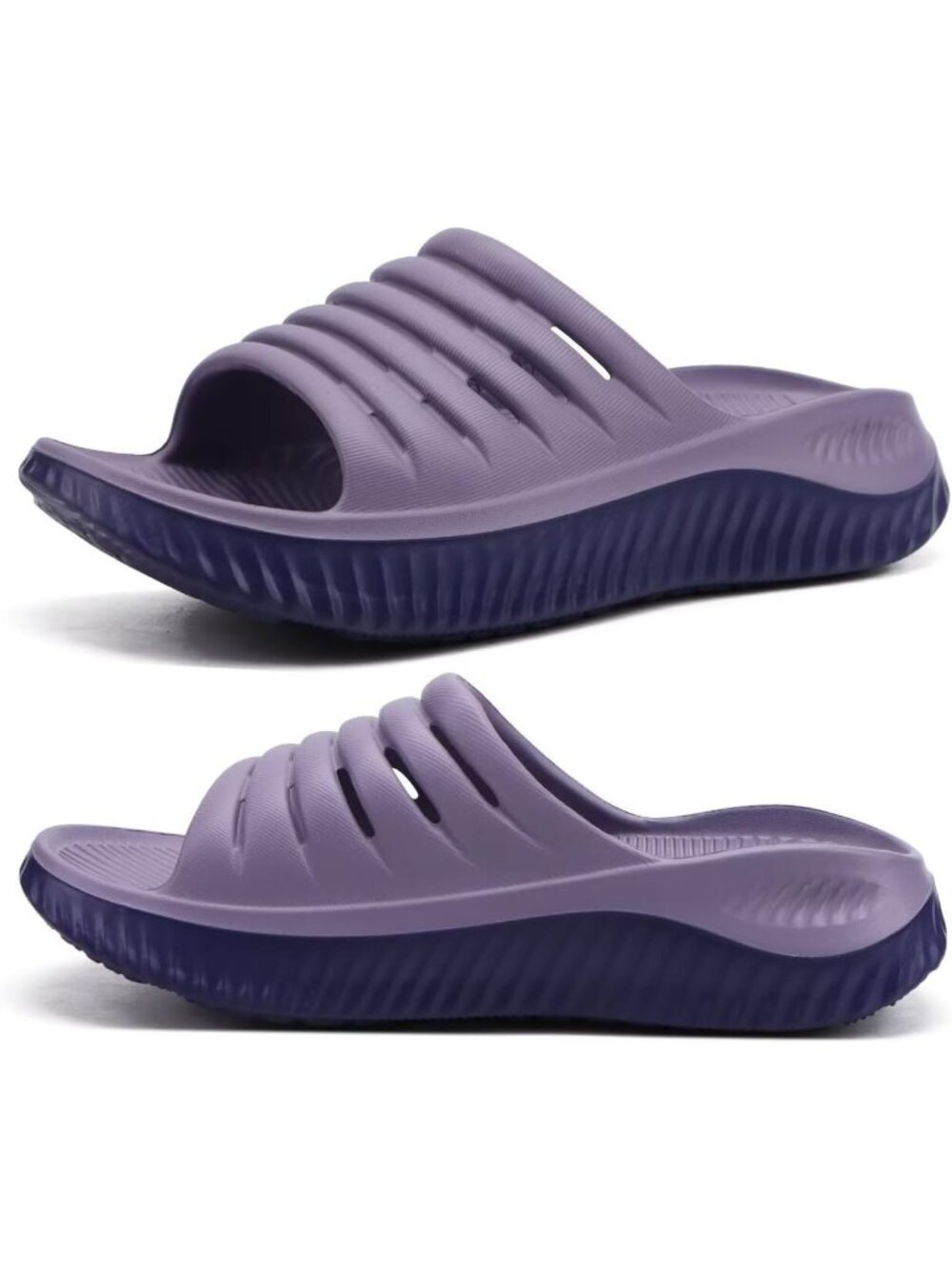 🆕 Women's Purple Sandals With Comfortable Arch Support Sport Slides Casual